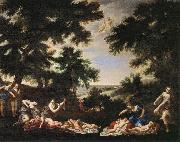 Francesco Albani The Cupids Disarmed oil painting on canvas